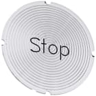 SIEMENS - SIE3SU19000AB710DS0 Inserto piatto per pulsante luminoso, rotondo, colore opalescente, iscrizione: Stop