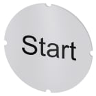 SIEMENS - SIE3SU19000AB710DT0 Inserto piatto per pulsante luminoso, rotondo, colore opalescente, iscrizione: Start