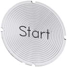 SIEMENS - SIE3SU19000AB710DT0 Inserto piatto per pulsante luminoso, rotondo, colore opalescente, iscrizione: Start