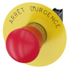 SIEMENS - SIE3SU11501HB201CJ0 Pulsante a fungo di ARRESTO DI EMERGENZA, 22 mm, rotondo, in metallo lucido, colore rosso, 1NC