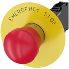 SIEMENS - SIE3SU11501HA201FG0 Pulsante a fungo di ARRESTO DI EMERGENZA, 22 mm, rotondo, in metallo lucido, colore rosso, 1NO+1NC