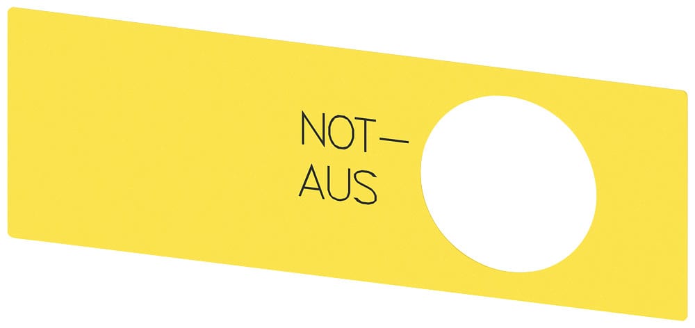 SIEMENS - SIE3SU19000BE310AS0 TARGH.ADESIVA GIALLA NOT-AUS