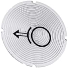 SIEMENS - SIE3SU19000AB710RJ0 Inserto piatto per pulsante luminoso, rotondo, colore opalescente, simbolo: Apertura freno