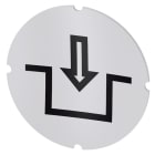 SIEMENS - SIE3SU19000AB710RK0 Inserto piatto per pulsante luminoso, rotondo, colore opalescente, simbolo: Bloccaggio