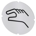 SIEMENS - SIE3SU19000AB710RP0 Inserto piatto per pulsante luminoso, rotondo, colore opalescente, simbolo: Comando manuale