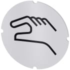 SIEMENS - SIE3SU19000AB710RP0 Inserto piatto per pulsante luminoso, rotondo, colore opalescente, simbolo: Comando manuale