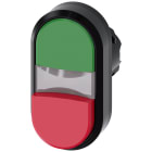 SIEMENS - SIE3SU10003BB420AA0 Pulsante doppio, 22 mm, rotondo, in plastica, colore verde, rosso