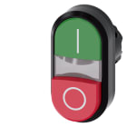 SIEMENS - SIE3SU10003BB420AK0 PULS. DOPPIO PIATT VERDE-SPORG ROSSO I-O