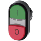 SIEMENS - SIE3SU10003BB420AK0 Pulsante doppio, 22 mm, rotondo, in plastica, colore verde: I, colore rosso: O