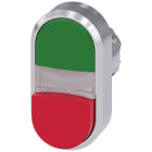 SIEMENS - SIE3SU10513BB420AA0 PULS.LUM.DOPPIO PIATTO VERDE-SPORG.ROSSO