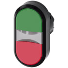 SIEMENS - SIE3SU10003AB420AA0 Pulsante doppio, 22 mm, rotondo, in plastica, colore verde, rosso