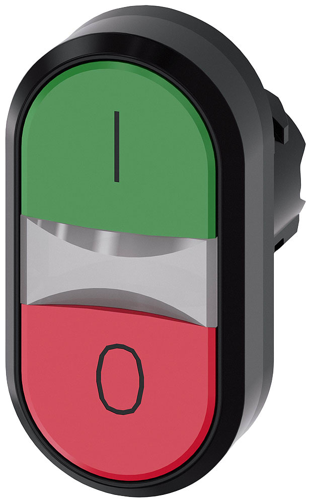 SIEMENS - SIE3SU10013AB420AK0 PULS.LUM.DOPPIO PIATTO VERDE-ROSSO I-O
