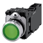 SIEMENS - SIE3SU11530AB401FA0 PULS.LUM.MET.VERDE MOMENT 1NO+1NC LED110