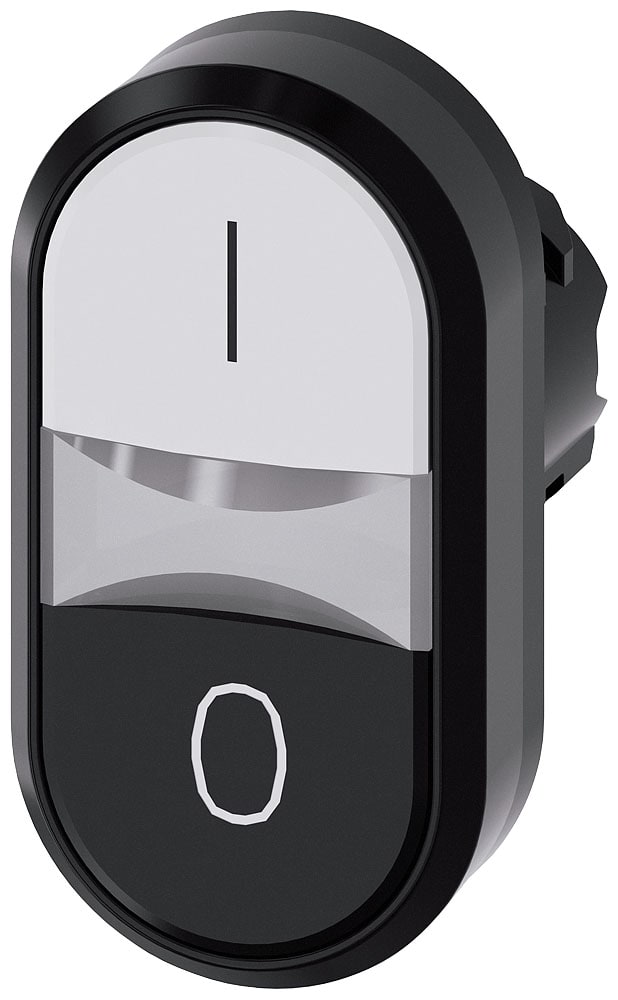 SIEMENS - SIE3SU10013AB610AK0 PULS.LUM.DOPPIO PIATTO BIANCO-NERO I-O