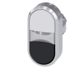 SIEMENS - SIE3SU10513AB610AA0 PULS.LUM.DOPPIO PIATTO BIANCO-NERO