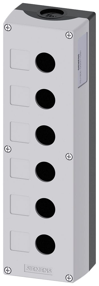 SIEMENS - SIE3SU18060AA000AB1 PULSANTIERA VUOTA GRIGIA 6 FORI