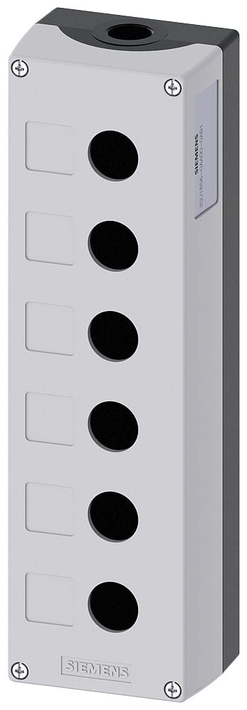 SIEMENS - SIE3SU18560AA000AB1 PULSANTIERA VUOTA GRIGIA 6 FORI