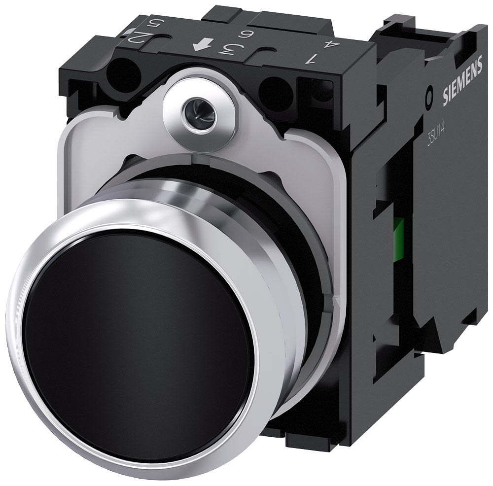 SIEMENS - SIE3SU11500AB101BA0 PULS. PIATTO NERO 1NA