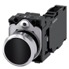 SIEMENS - SIE3SU11500AB101FA0 PULS.PIATTO MOMENT MET NERO 1NO+1NC VITE
