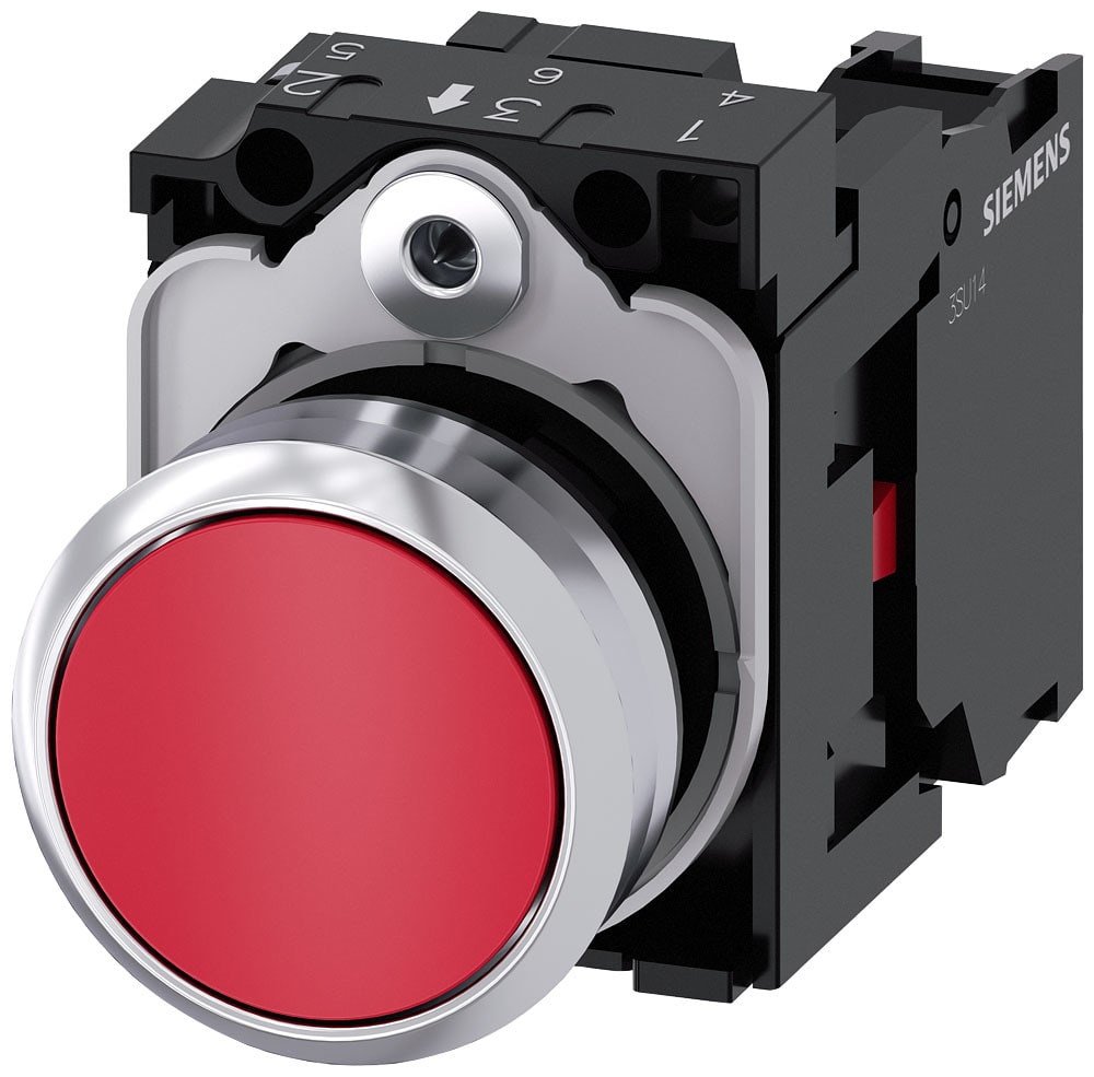 SIEMENS - SIE3SU11500AB201CA0 PULS. PIATTO ROSSO 1NC