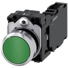 SIEMENS - SIE3SU11500AB401FA0 PULS.PIATTO MOMENT.MET.VERDE 1NO+1NC VIT