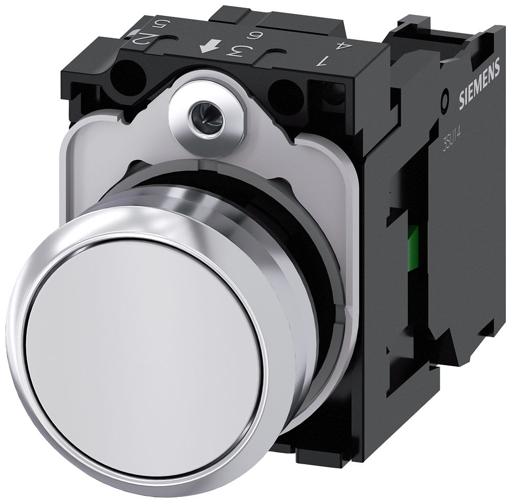 SIEMENS - SIE3SU11500AB601BA0 PULS. PIATTO BIANCO 1NA