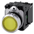 SIEMENS - SIE3SU11530AB301BA0 PULS.LUM.PIATTO GIALLO LED 110V AC 1NA