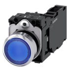 SIEMENS - SIE3SU11560AB501FA0 PULS.LUM.MET.BLU MOMEN.1NO+1NC LED230V V