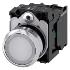 SIEMENS - SIE3SU11530AB601BA0 PULS.LUM.PIATTO BIANCO LED 110V AC 1NA