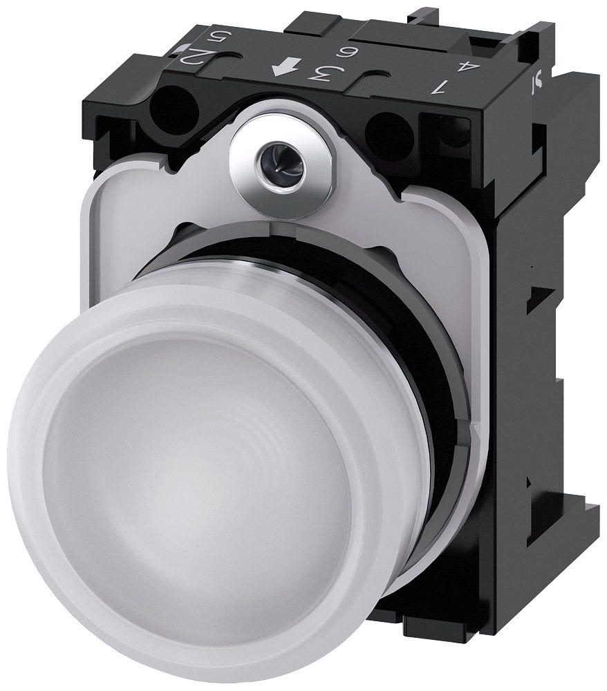 SIEMENS - SIE3SU11526AA601AA0 IND.LUM.BIANCO LENTE LISCIA LED 24V UC