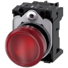 SIEMENS - SIE3SU11536AA201AA0 Indicatore luminoso, 22 mm, rotondo, in metallo lucido, colore rosso, gemma, liscia, AC 110 V