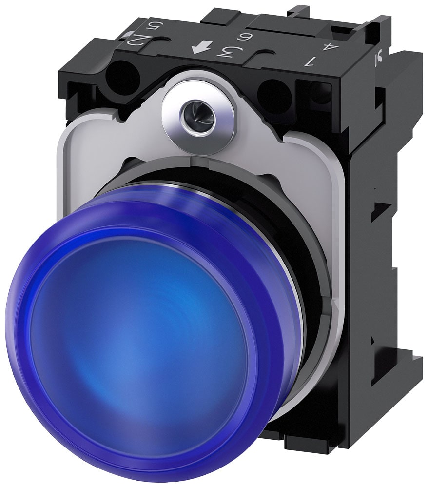 SIEMENS - SIE3SU11566AA501AA0 IND.LUM.BLU LENTE LISCIA LED 230V AC