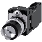 SIEMENS - SIE3SU11504BF111FA0 Selettore a chiave RONIS, 22 mm, rotondo, in metallo lucido, estrazione chiave O+I