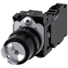 SIEMENS - SIE3SU11004BF111FA0 Selettore a chiave RONIS, 22 mm, rotondo, in plastica, estrazione chiave O+I, 1NO+1NC