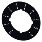 SIEMENS - SIE3SU19000BG160RT0 Targhetta identificativa per potenziometro, colore nero, iscrizione: 0 ... 9