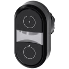 SIEMENS - SIE3SU10003AB110AQ0 Pulsante doppio, 22 mm, rotondo, in plastica, colore nero: simbolo 5264, colore nero