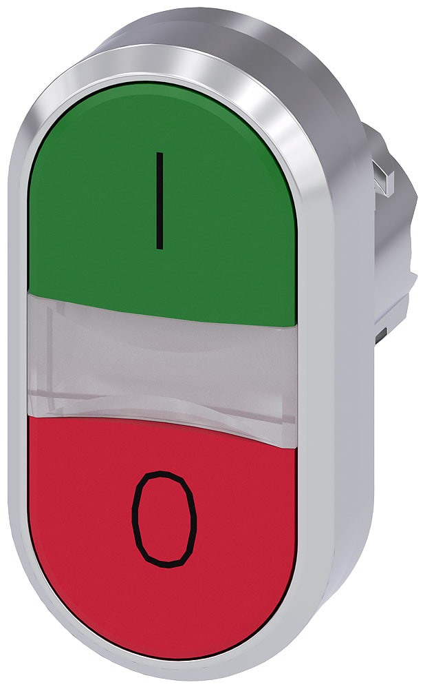 SIEMENS - SIE3SU10503AB420AK0 PULS. DOPPIO PIATTO VERDE-ROSSO I-O