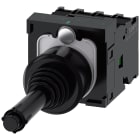SIEMENS - SIE3SU11007BF101QA0 Manipolatore joystick, 22 mm, rotondo, in plastica, colore nero, con blocco, 1NO, 1NO, 1NO, 1NO