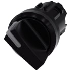 SIEMENS - SIE3SU10022BF100AA0 Selettore, illuminabile, 22 mm, rotondo, in plastica, colore nero, selettore corto