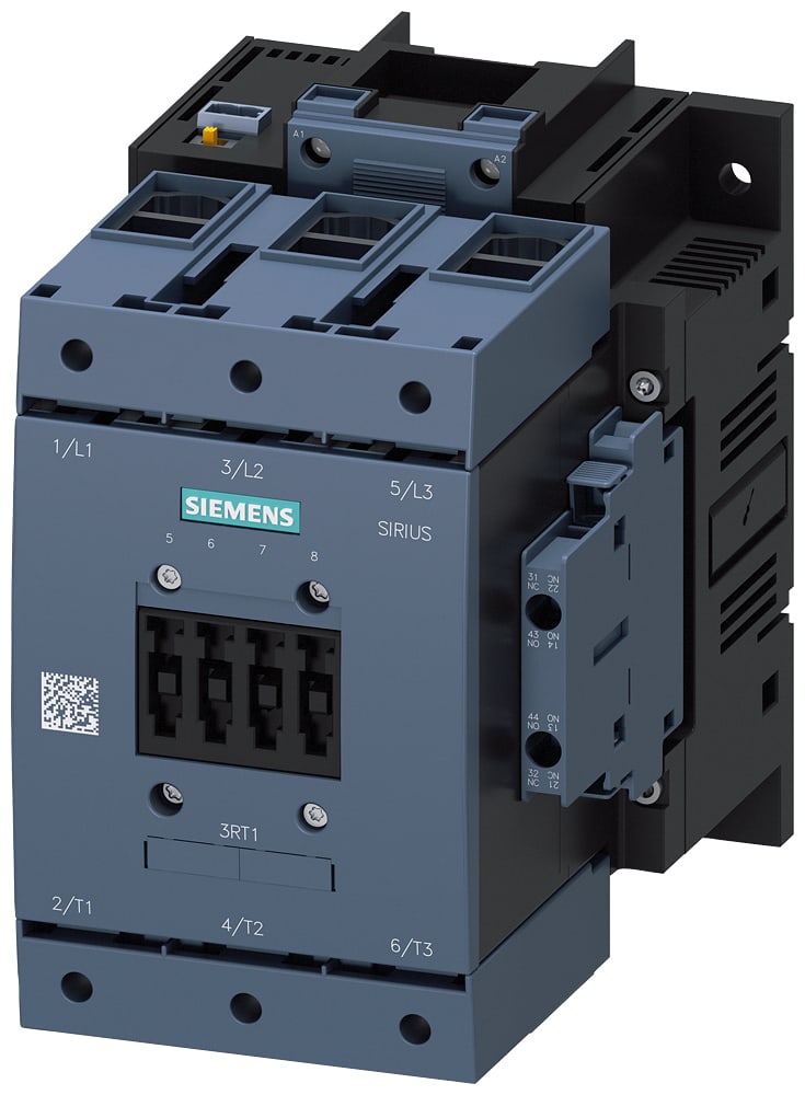 SIEMENS - SIE3RT10541XB460LA2 Contattore per applicazioni ferroviarie AC-3e, 55 kW/400 V, DC 24 V x (0,7 ... 1,25), 2NO+2NC, a 3-poli, S6