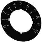 SIEMENS - SIE3SU19000BG160SA0 Targhetta identificativa per potenziometro, colore nero, iscrizione di colore bianco, 0 ... 10
