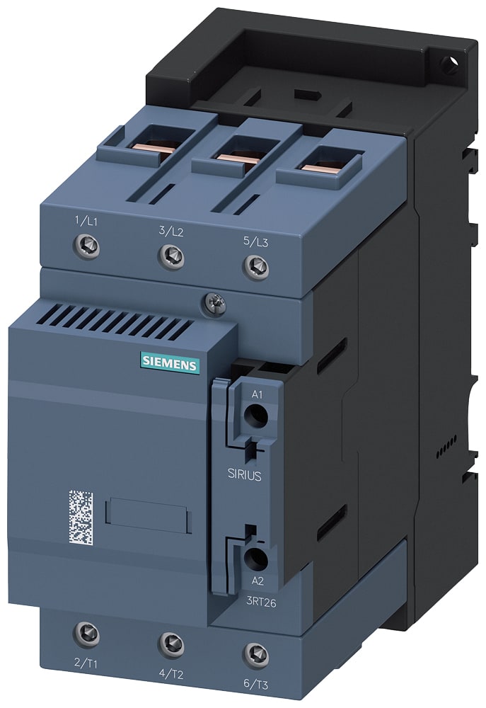 SIEMENS - SIE3RT26451AP03 Contattore per condensatori, AC-6b 75 kVAr/400 V, 1NO+1NC, AC 230 V 50 Hz, S3, morsetti a vite