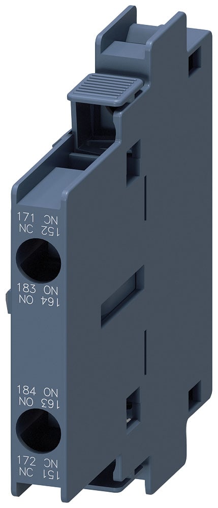 SIEMENS - SIE3RH19211KA11 Blocchetto di contatti ausiliari 1NO+1NC, EN 50005, 10 mm, gr. costr. S3 ... S12, per contattori per comando motori, a 2 poli