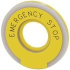 SIEMENS - SIE3SU19010BD310DA0 Disco targhetta rotondo per pulsante a fungo di ARRESTO DI EMERGENZA, colore giallo, illuminato