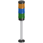 SIEMENS - SIE8WD44235AK050AE0 Apparecchio completo, colonnina di segnalazione, giallo, blu, verde, con LED integrato AC/DC 24V
