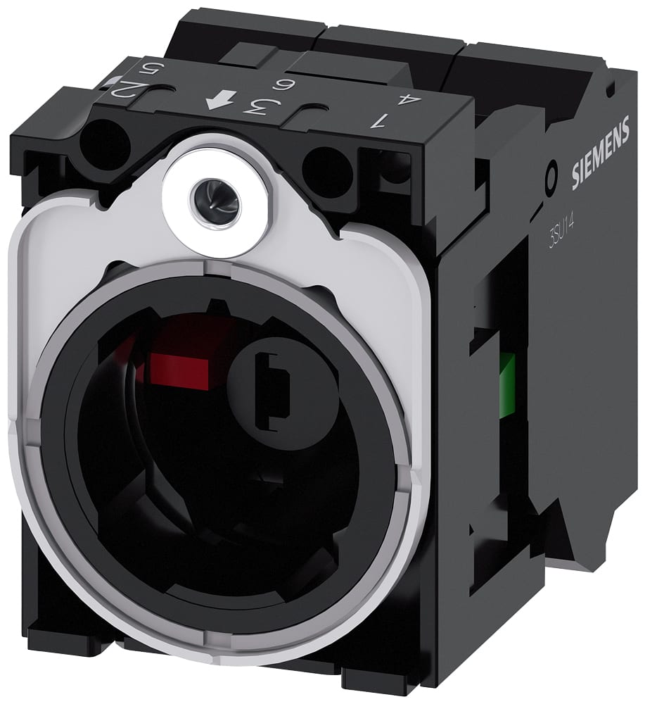 SIEMENS - SIE3SU15511AB503MA0 HOLDER MET 1NO1NC LED BLU 24V AC/DC MOL