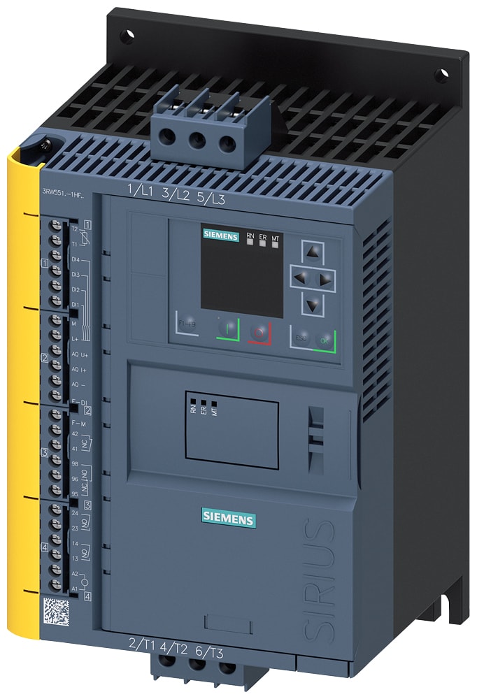 SIEMENS - SIE3RW55161HF14 SIRIUS softstarter 200 ... 480 V 32 A, AC 110 ... 250 V morsetti a vite, fail-safe