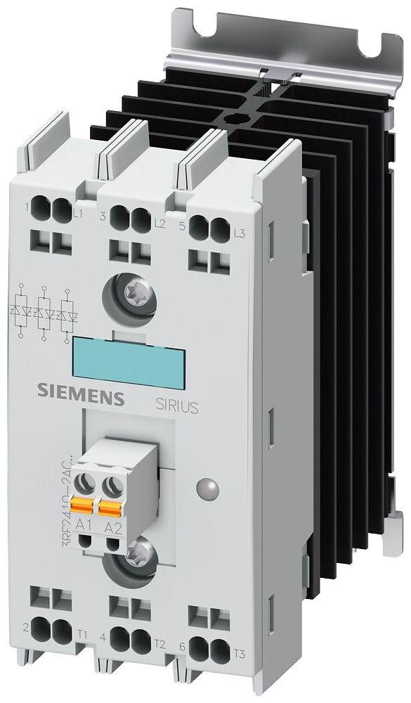 SIEMENS - SIE3RF24102AC45 Contattore statico 3RF2, trifase AC-51 10 A 48 ... 600 V/DC 4 ... 30 V, controllato a 3 fasi