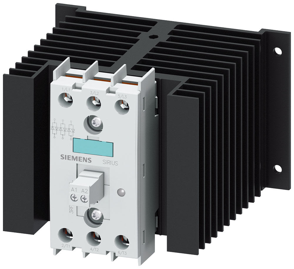 SIEMENS - SIE3RF24401AC55 Contattore statico 3RF2, trifase AC-51 40 A 48 ... 600 V/AC 230 V, controllato a 3 fasi