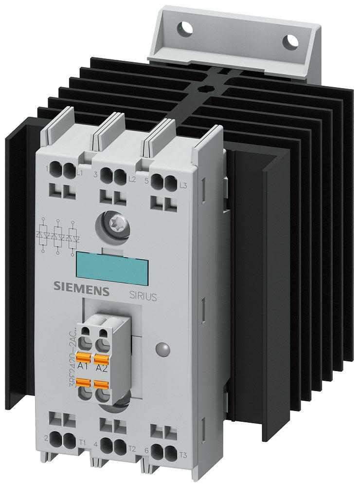 SIEMENS - SIE3RF24202AC45 Contattore statico 3RF2, trifase AC-51 20 A 48 ... 600 V/DC 4 ... 30 V, controllato a 3 fasi